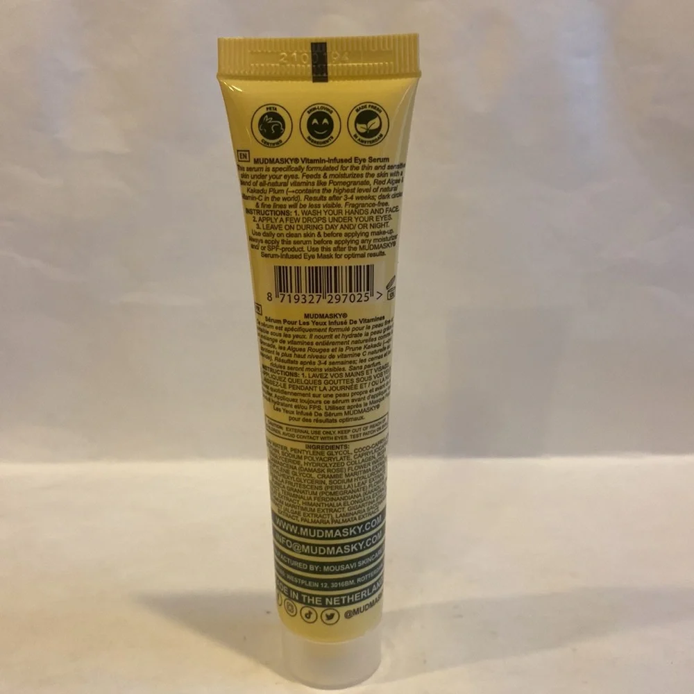 MUDMASKY Vitamin-infused Eye Serum 1oz $52 NIP Sealed